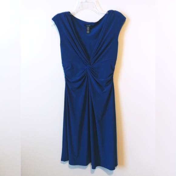 Chaps Dresses & Skirts - Chaps Cobalt Blue Gathered Front Sleeveless Dress
